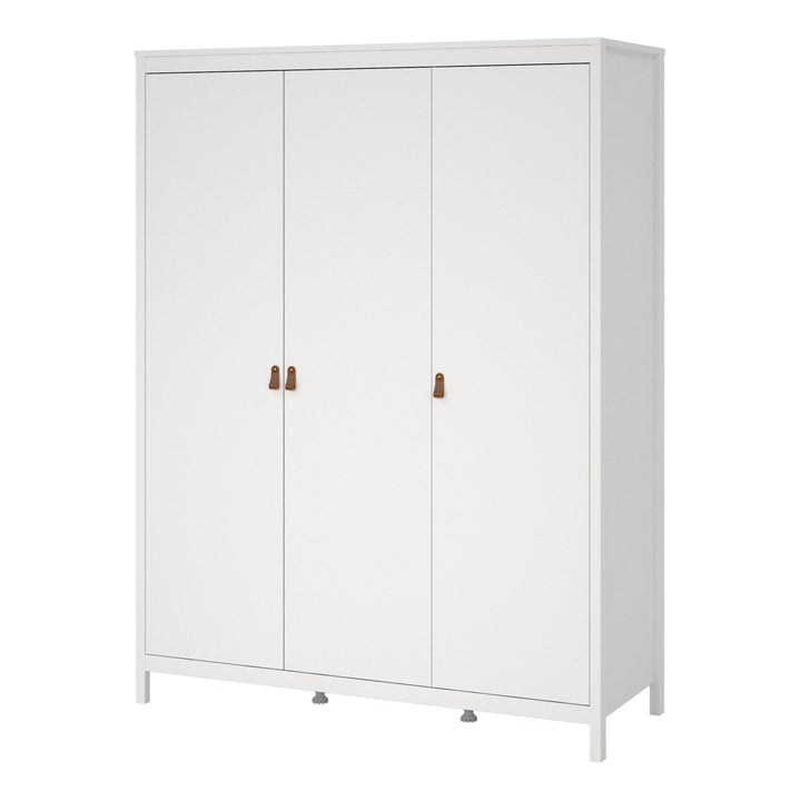 Barcelona Wardrobe with 3 doors in White - TidySpaces