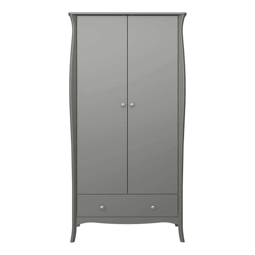 Baroque 2dr 1Drw Robe Grey - TidySpaces