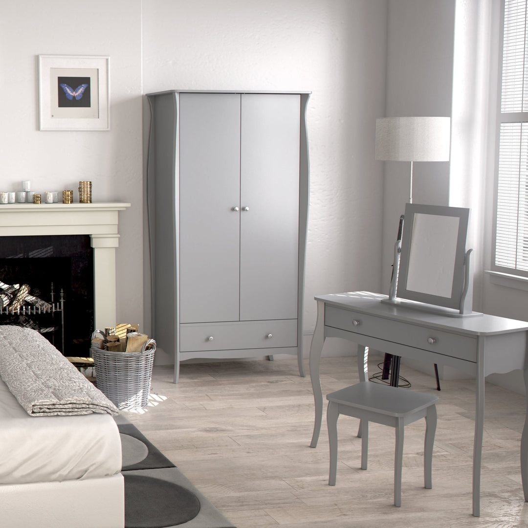 Baroque 5 Drw Narrow Grey - TidySpaces