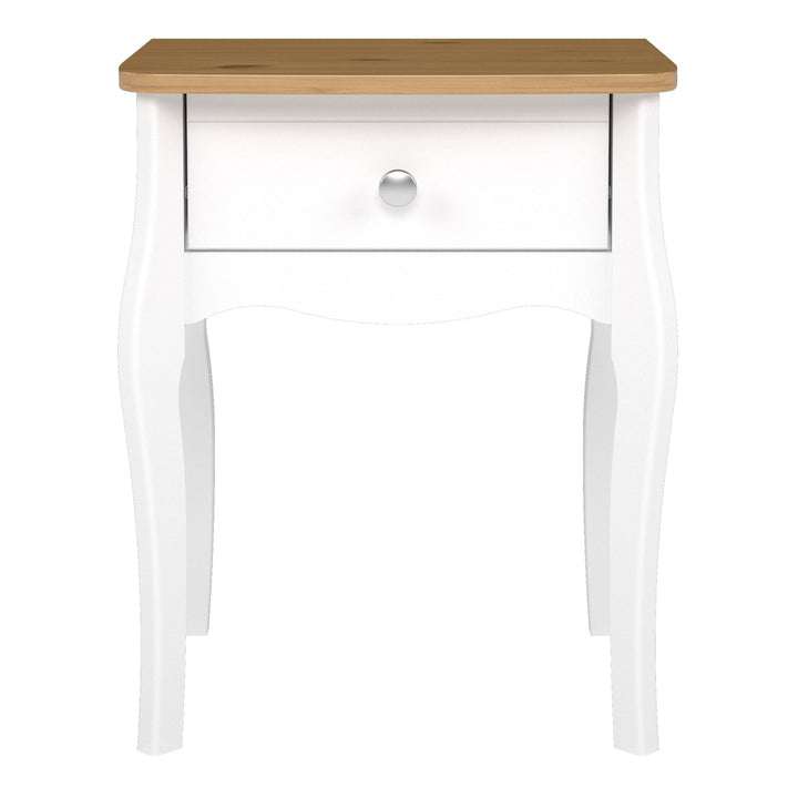 Baroque Nightstand Pure White Iced Coffee Lacquer - TidySpaces