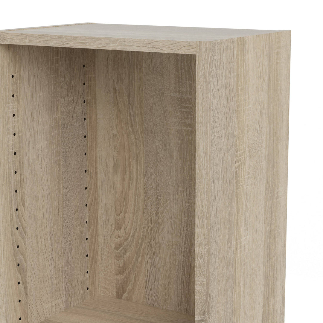 Basic Tall Narrow Bookcase (4 Shelves) in Oak - TidySpaces