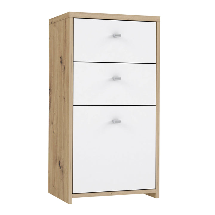 Best Chest Storage Cabinet 2 Drawers 1 Door in Artisan Oak/White - TidySpaces