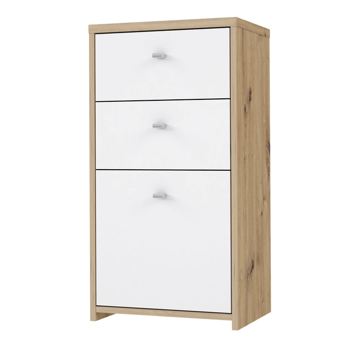 Best Chest Storage Cabinet 2 Drawers 1 Door in Artisan Oak/White - TidySpaces