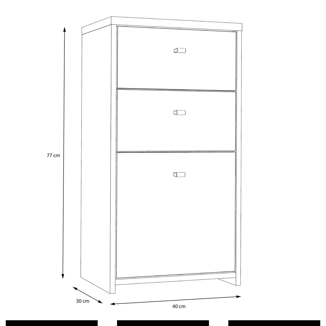 Best Chest Storage Cabinet 2 Drawers 1 Door in Artisan Oak/White - TidySpaces