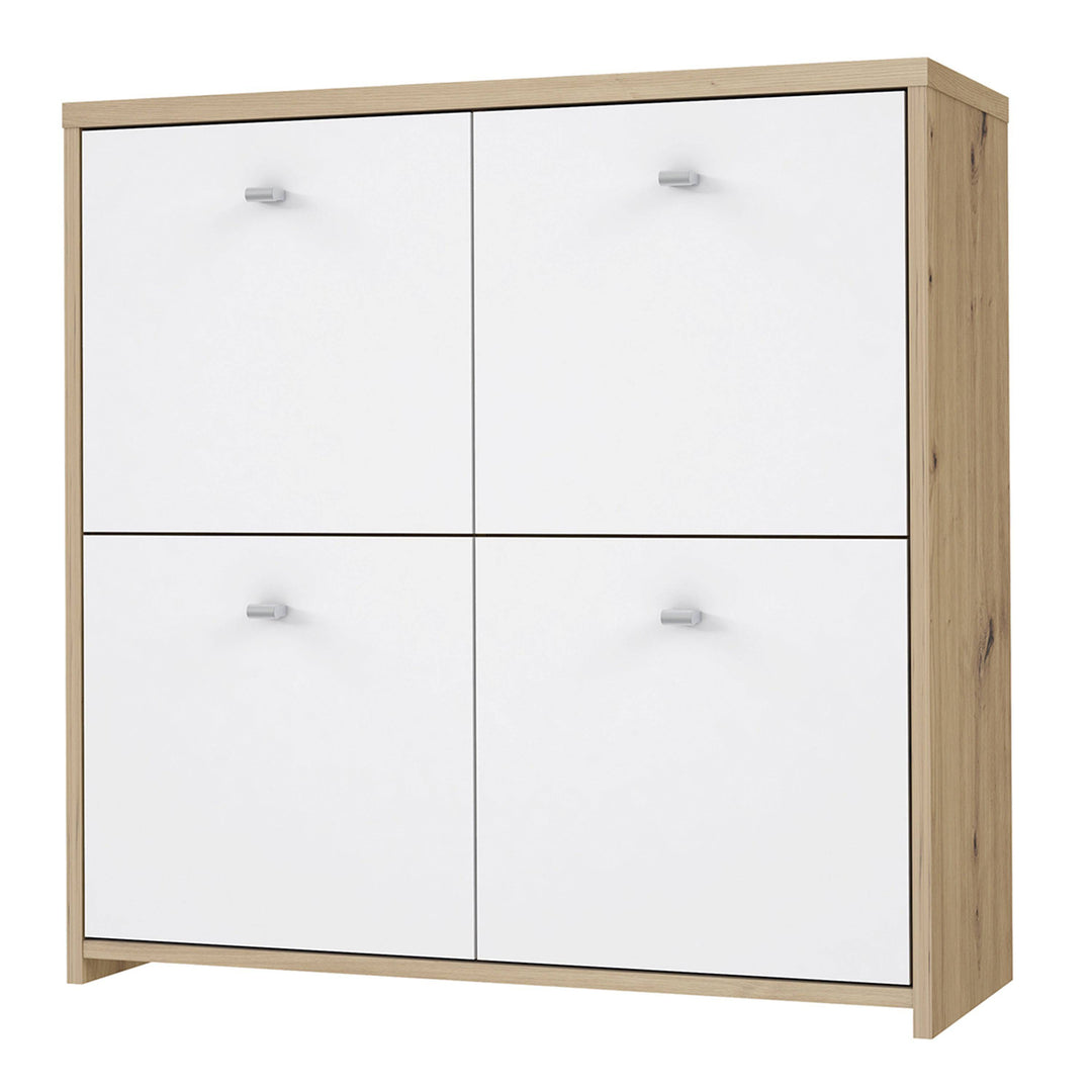 Best Chest Storage Cabinet with 4 Doors in Artisan Oak/White - TidySpaces