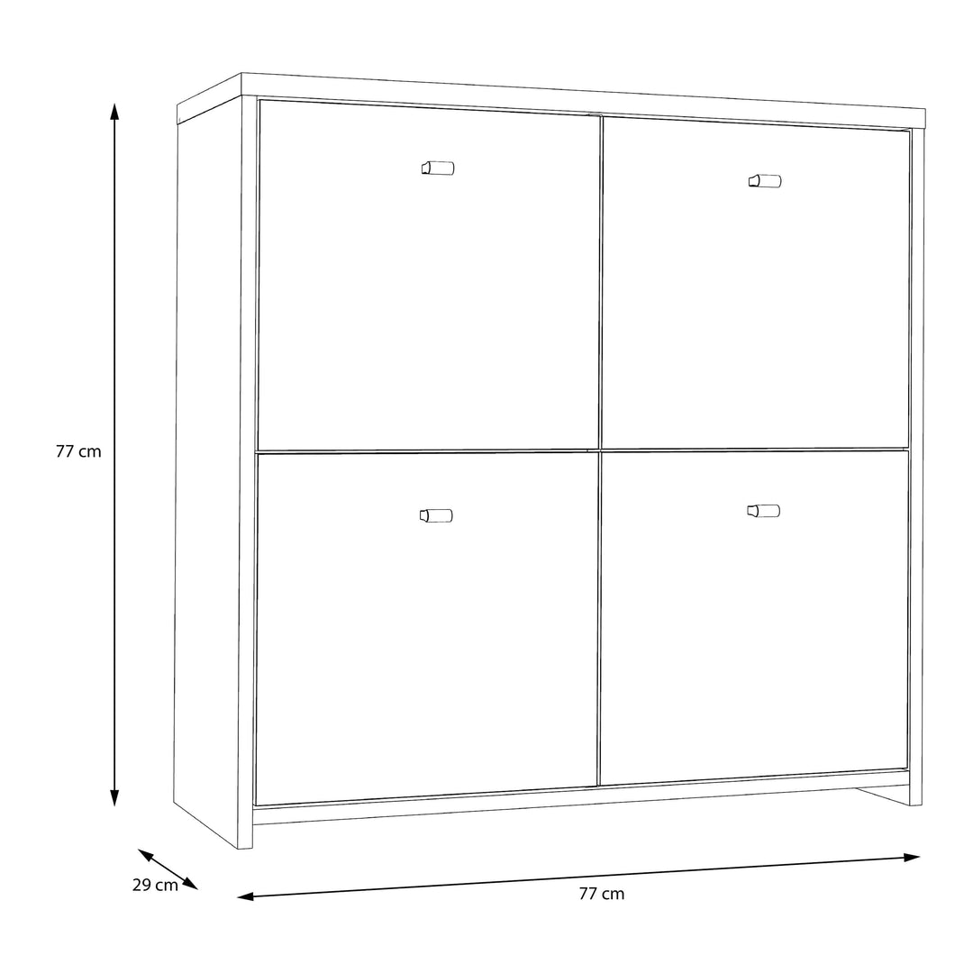 Best Chest Storage Cabinet with 4 Doors in Artisan Oak/White - TidySpaces