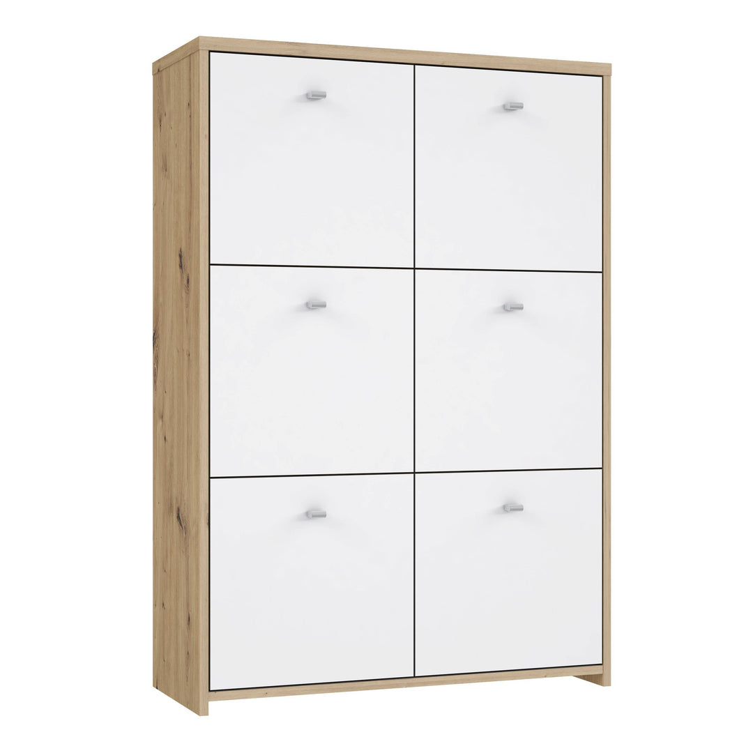 Best Chest Storage Cabinet with 6 Doors in Artisan Oak/White - TidySpaces