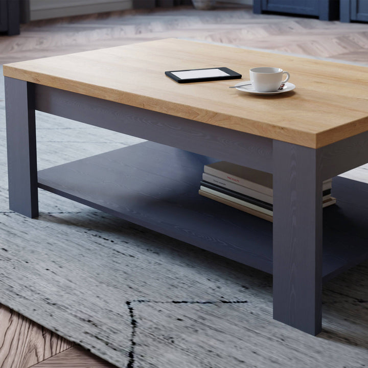 Bohol Coffee Table in Riviera Oak/Navy - TidySpaces