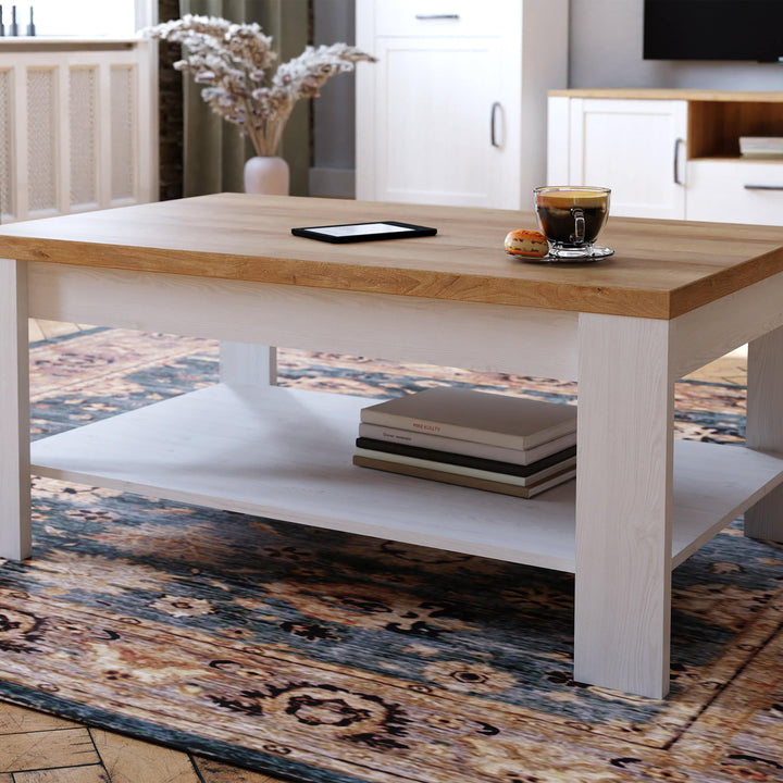 Bohol Coffee Table in Riviera Oak/White - TidySpaces