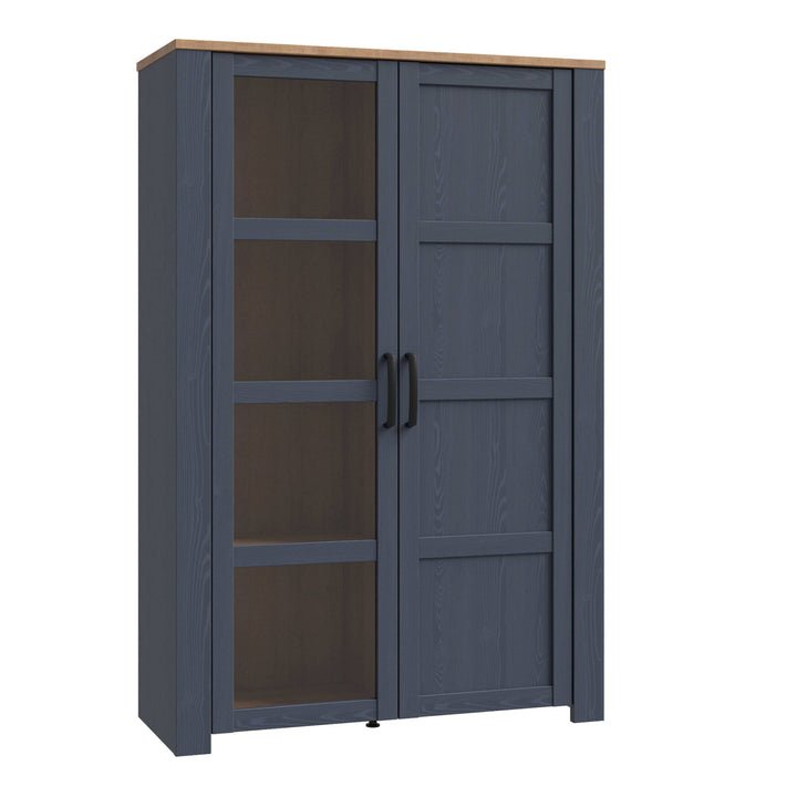 Bohol Display Cabinet in Riviera Oak/Navy - TidySpaces