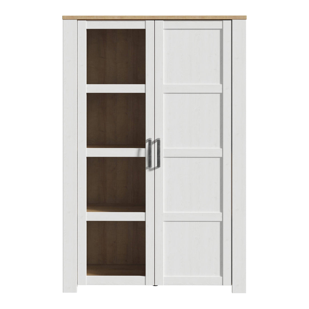 Bohol Display Cabinet in Riviera Oak/White - TidySpaces