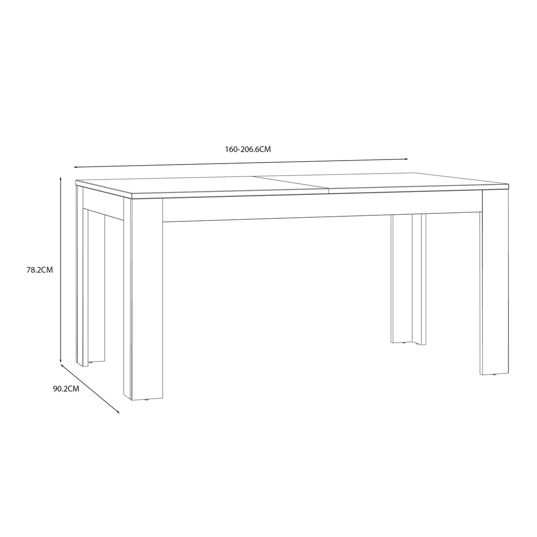 Bohol Extending Dining Table in Riviera Oak/Navy - TidySpaces