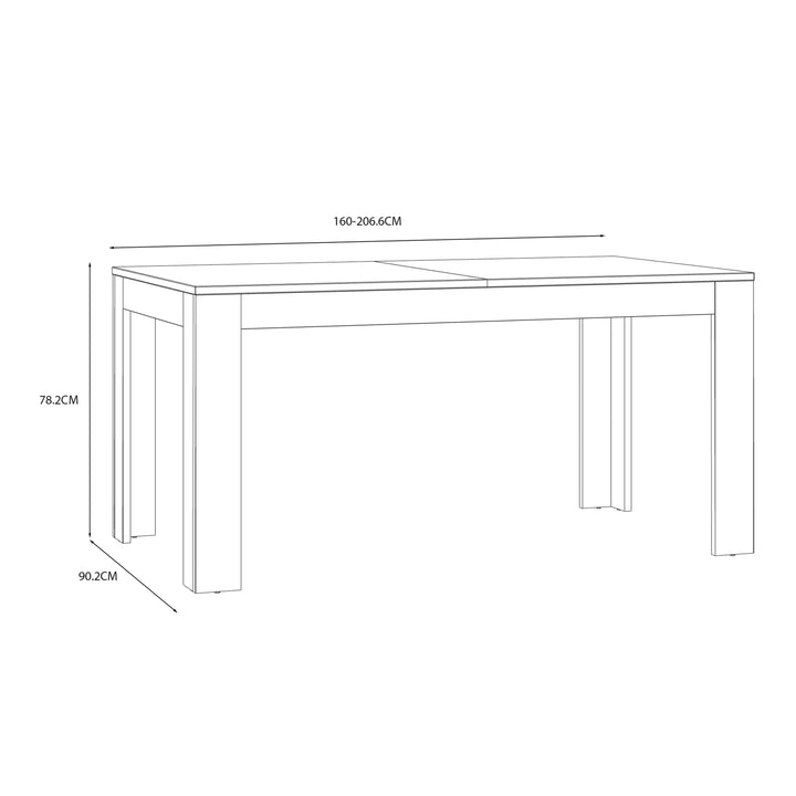 Bohol Extending Dining Table in Riviera Oak/Navy - TidySpaces