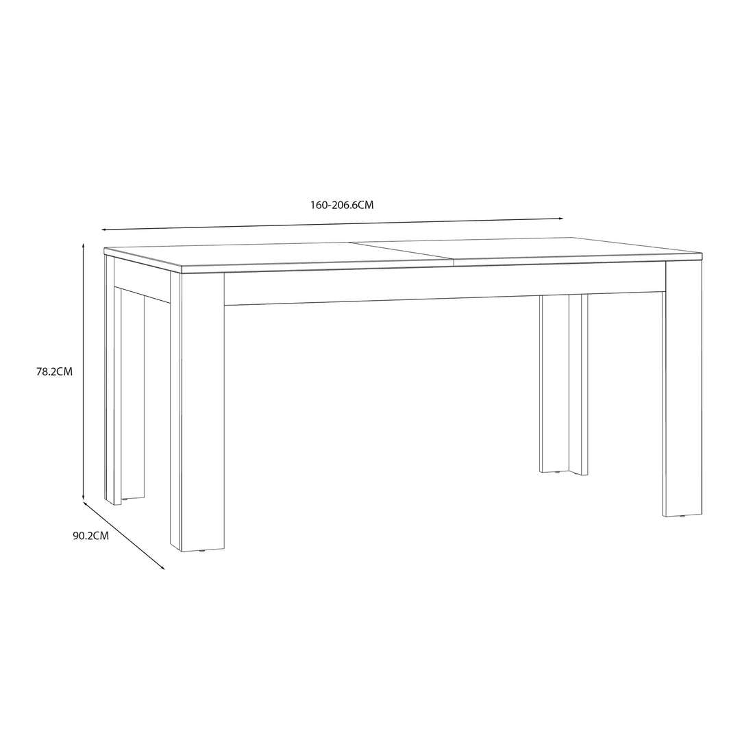 Bohol Extending Dining Table in Riviera Oak/White - TidySpaces