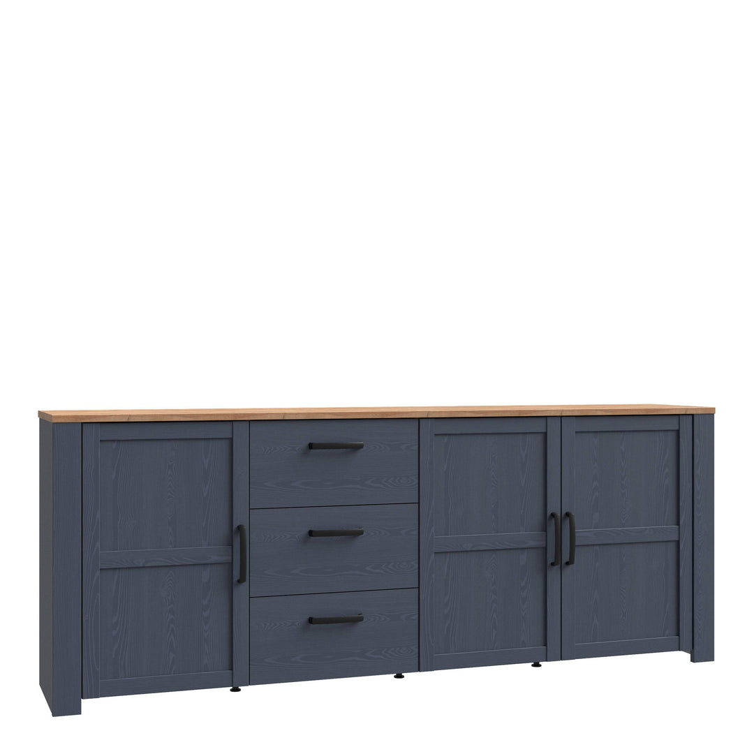 Bohol Large Sideboard in Riviera Oak/Navy - TidySpaces