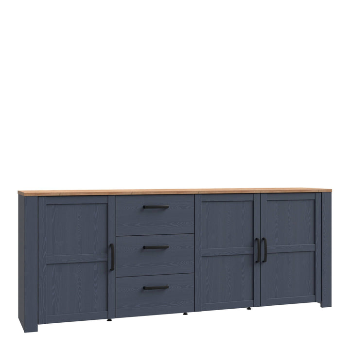 Bohol Large Sideboard in Riviera Oak/Navy - TidySpaces