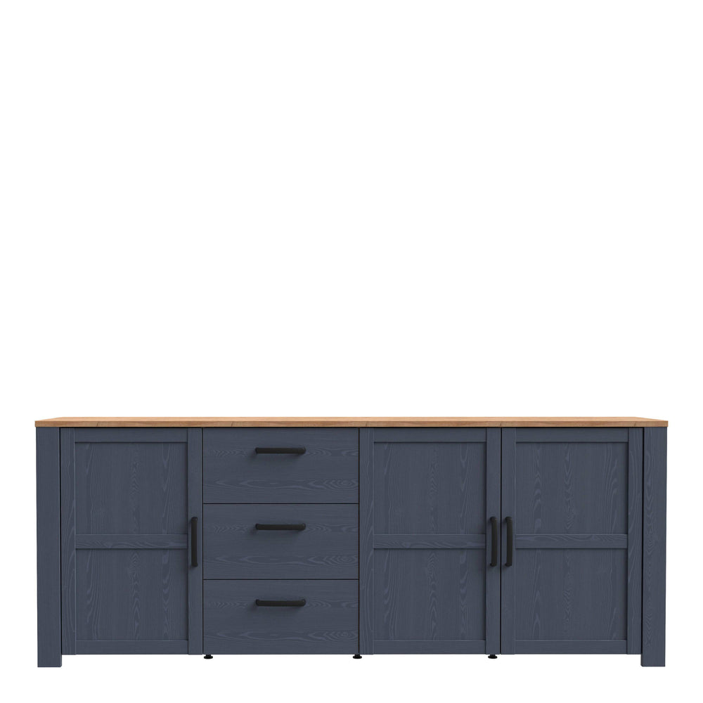 Bohol Large Sideboard in Riviera Oak/Navy - TidySpaces