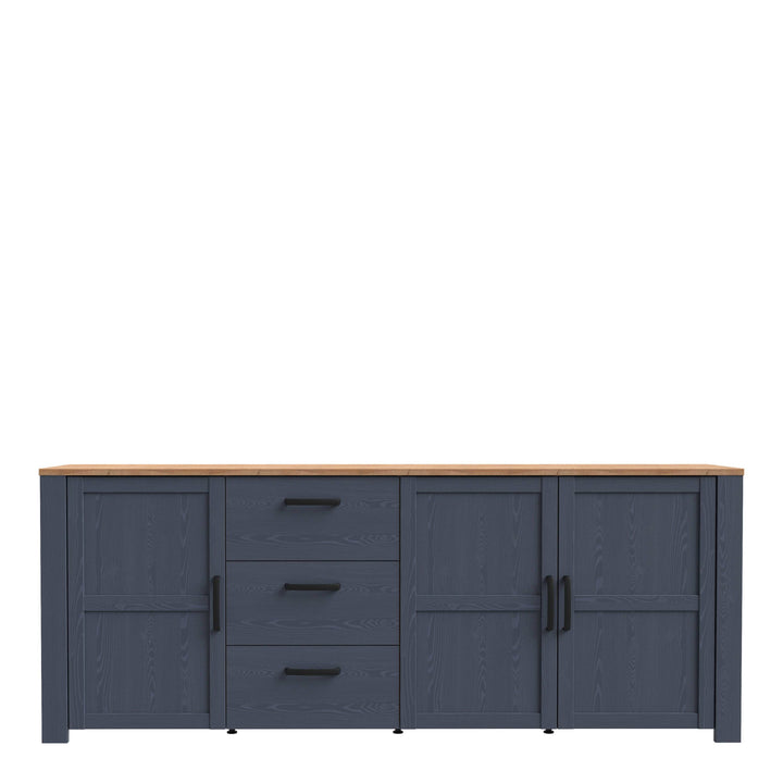 Bohol Large Sideboard in Riviera Oak/Navy - TidySpaces