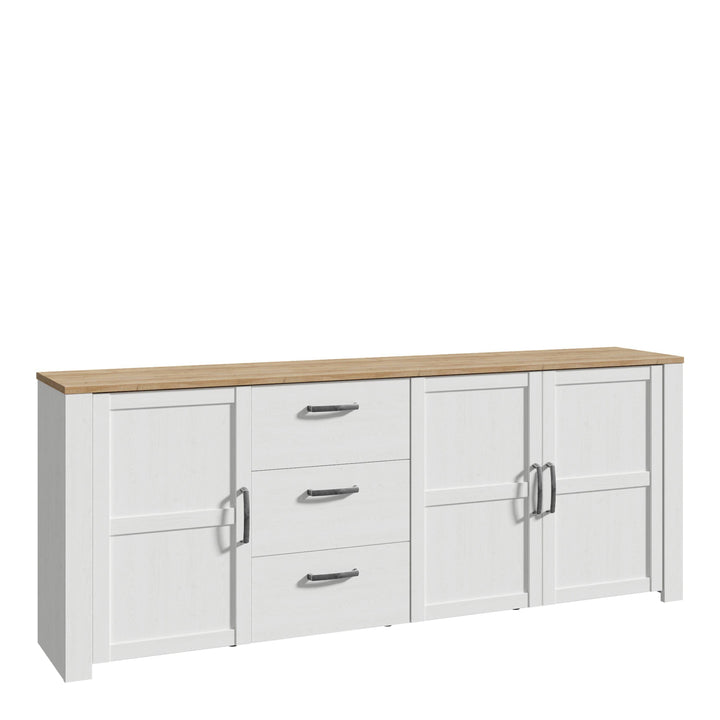 Bohol Large Sideboard in Riviera Oak/White - TidySpaces