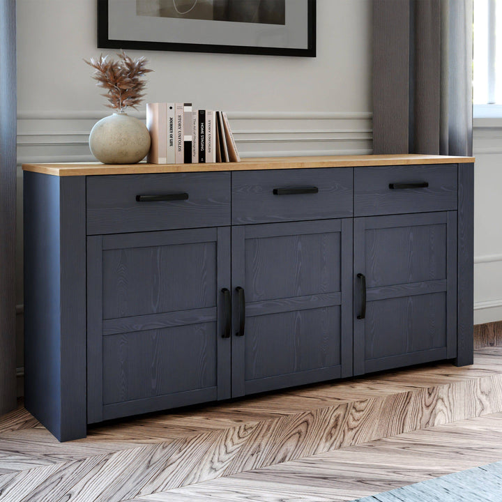 Bohol Sideboard in Riviera Oak/Navy - TidySpaces