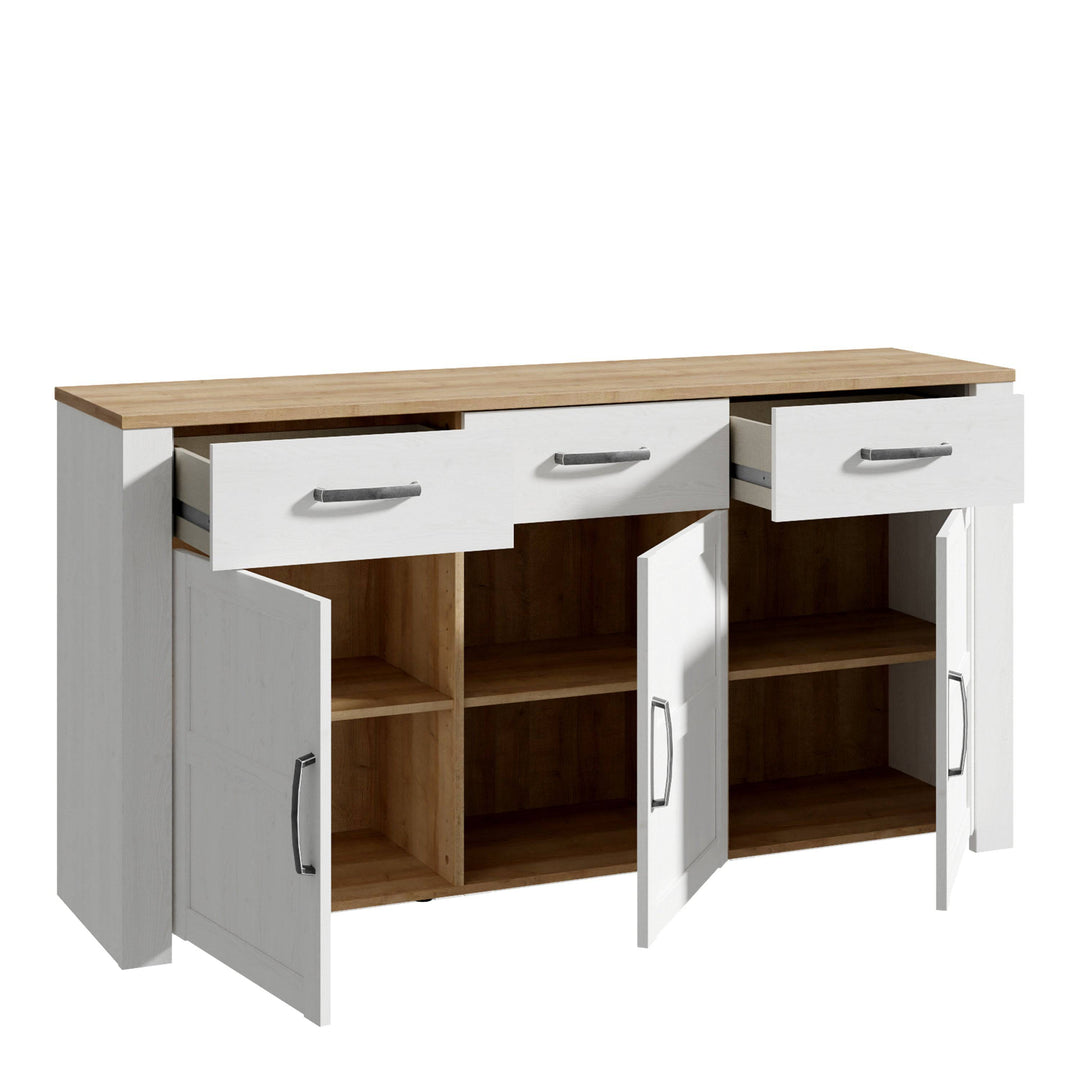 Bohol Sideboard in Riviera Oak/White - TidySpaces