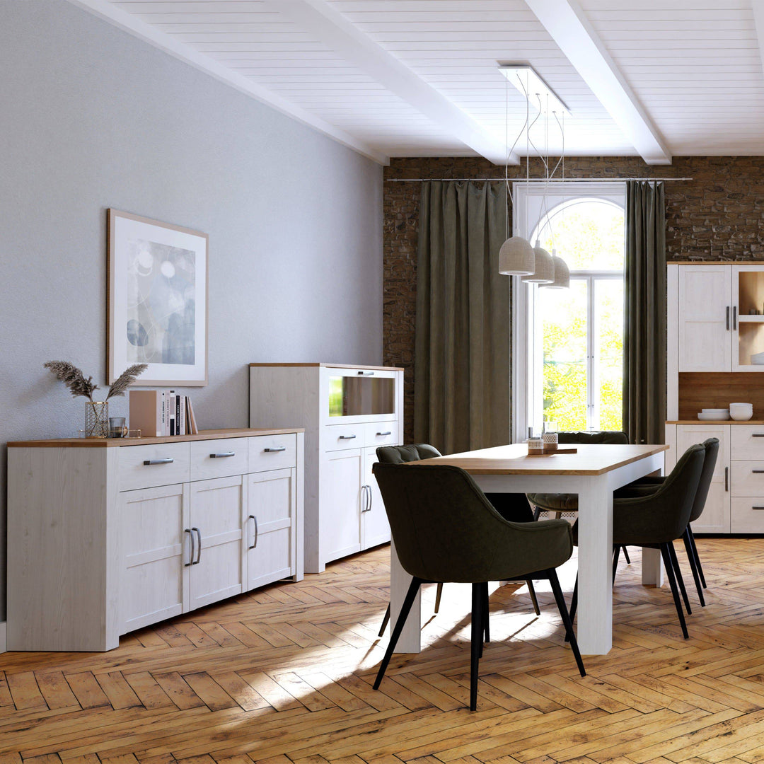 Bohol Sideboard in Riviera Oak/White - TidySpaces