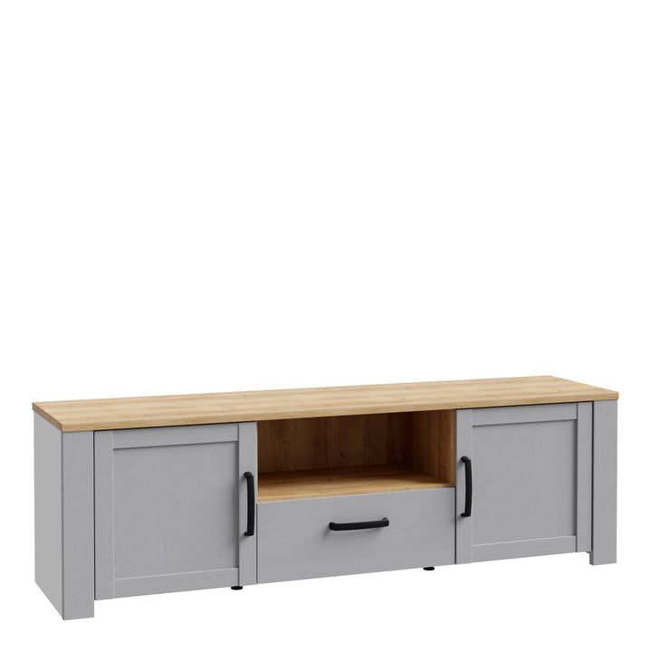 Bohol TV Unit  in Riviera Oak/Grey Oak - TidySpaces