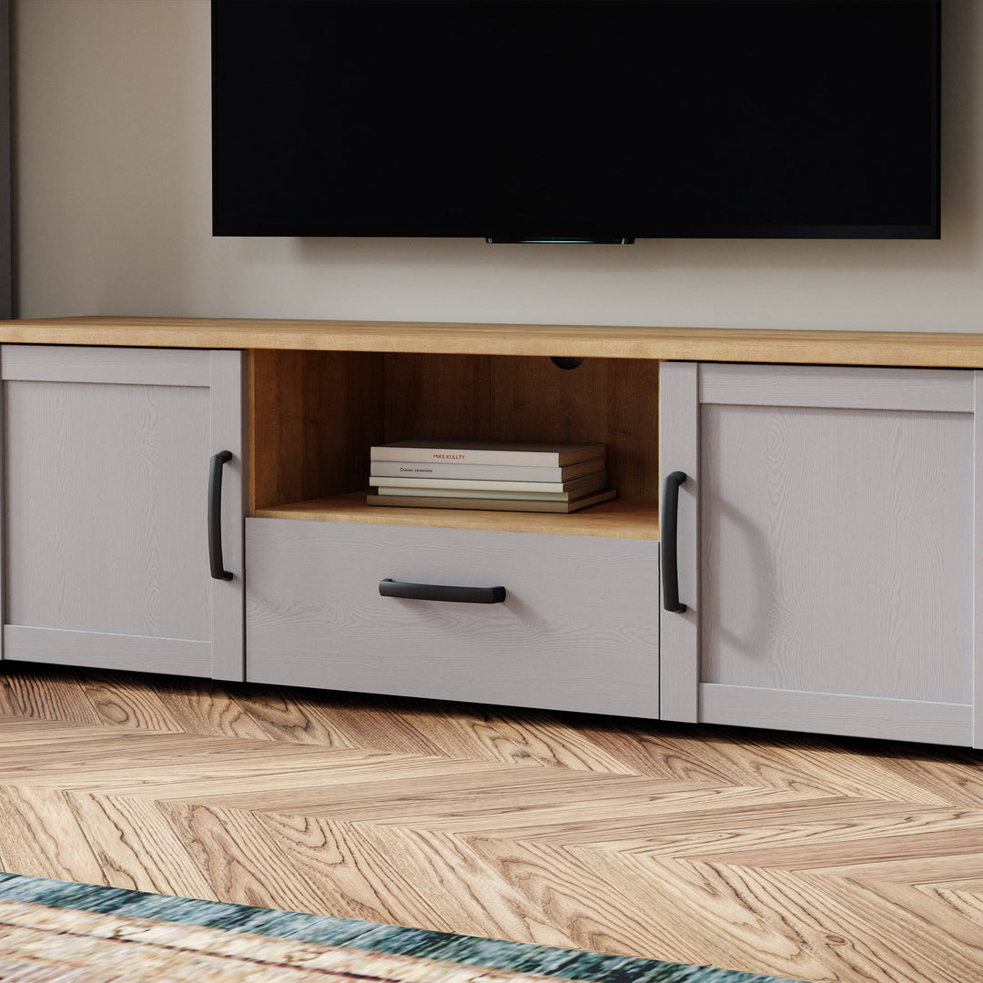 Bohol TV Unit  in Riviera Oak/Grey Oak - TidySpaces