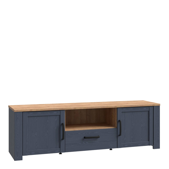 Bohol TV Unit  in Riviera Oak/Navy - TidySpaces