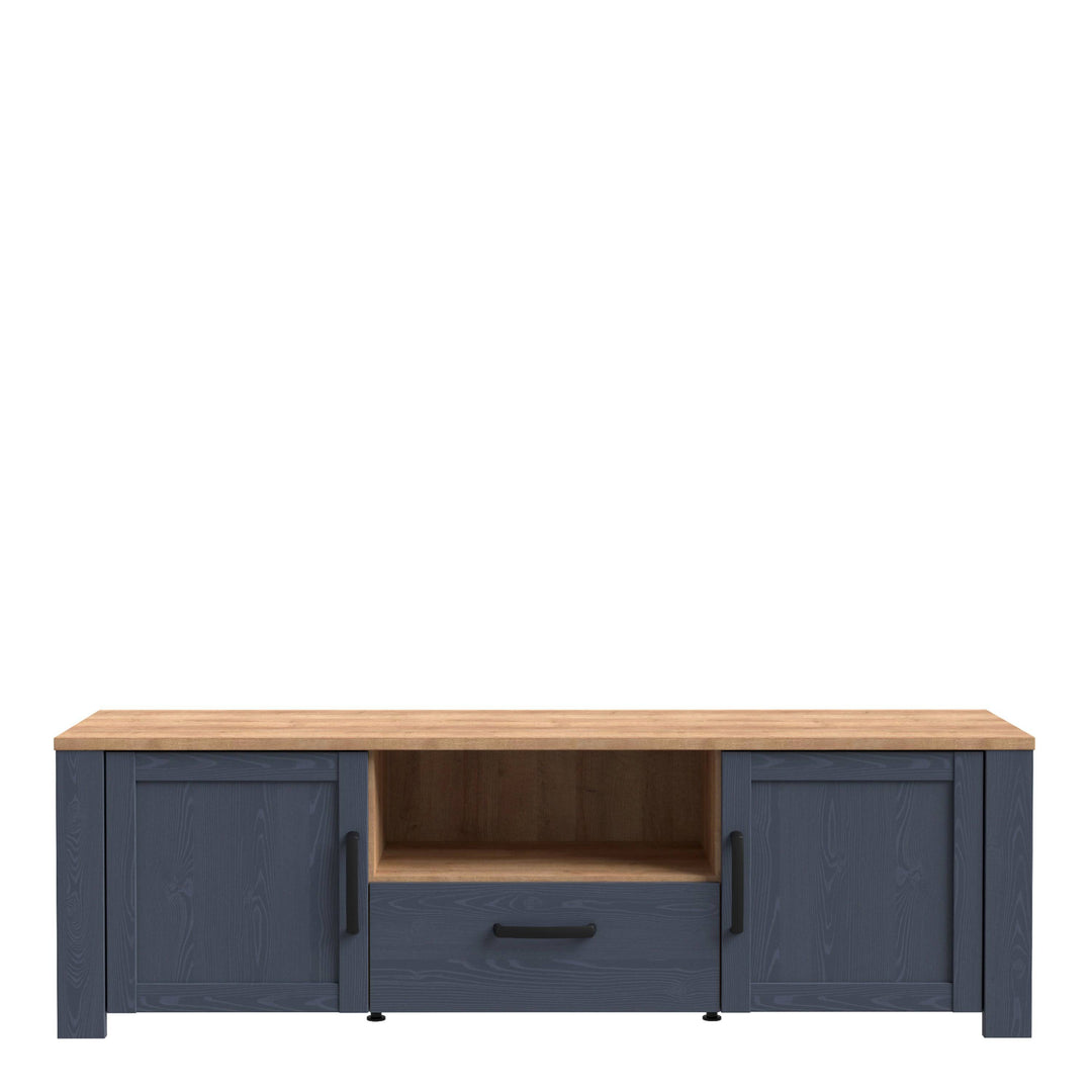 Bohol TV Unit  in Riviera Oak/Navy - TidySpaces