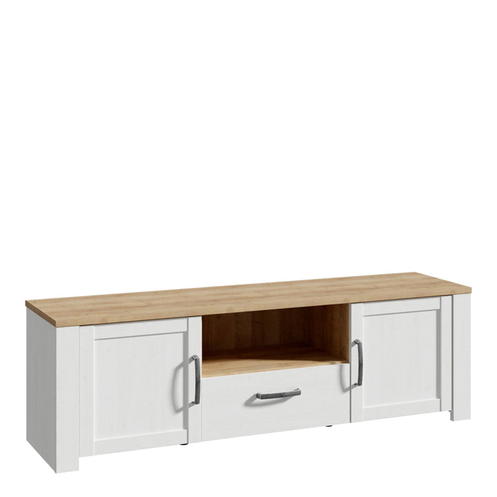 Bohol TV Unit  in Riviera Oak/White - TidySpaces