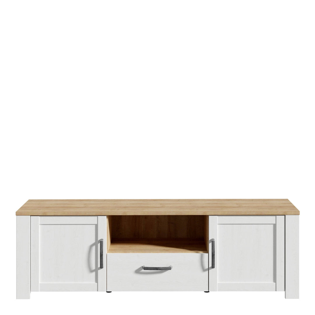 Bohol TV Unit  in Riviera Oak/White - TidySpaces