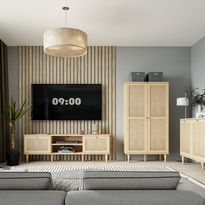 Calasetta TV Unit in Rattan - TidySpaces