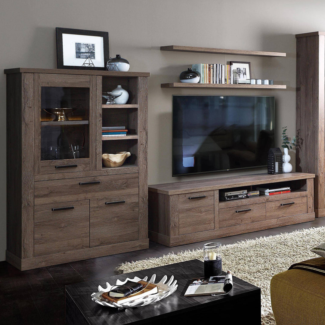 Corona Display Cabinet in Tabak Oak - TidySpaces