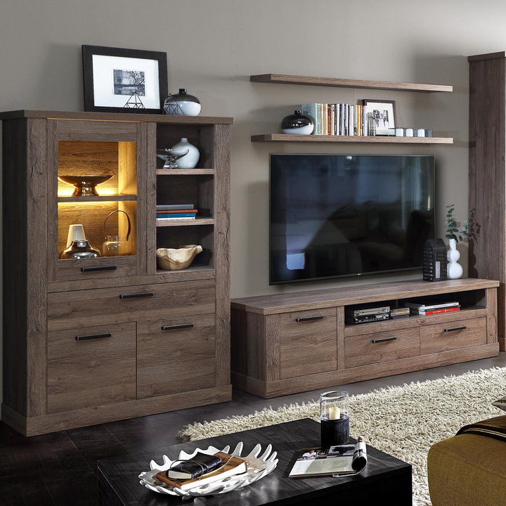 Corona Display Cabinet in Tabak Oak - TidySpaces