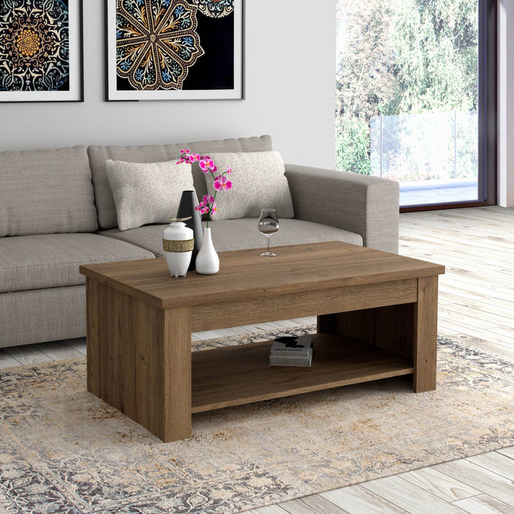 Corona Rising Coffee Table in Tabak Oak - TidySpaces