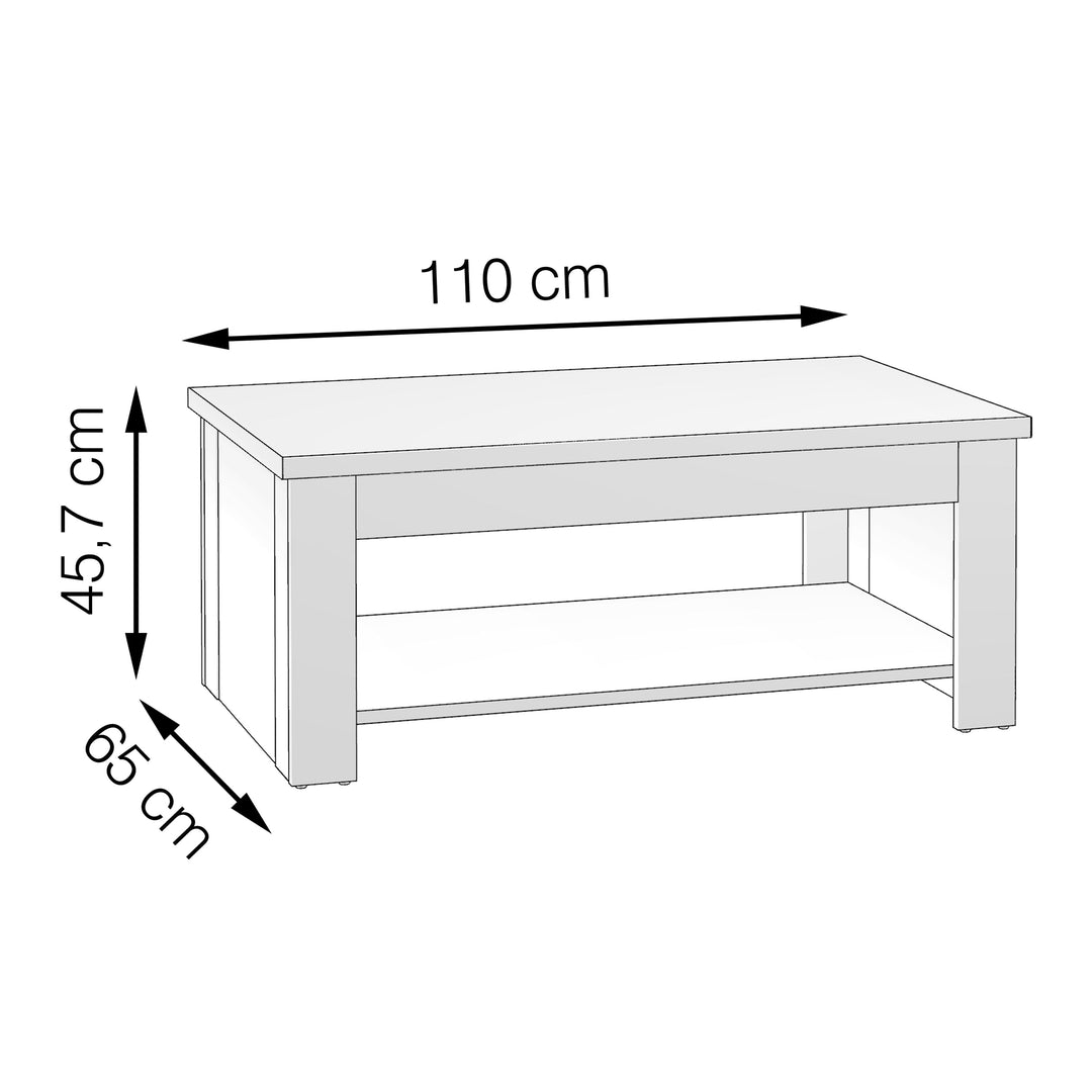 Corona Rising Coffee Table in Tabak Oak - TidySpaces