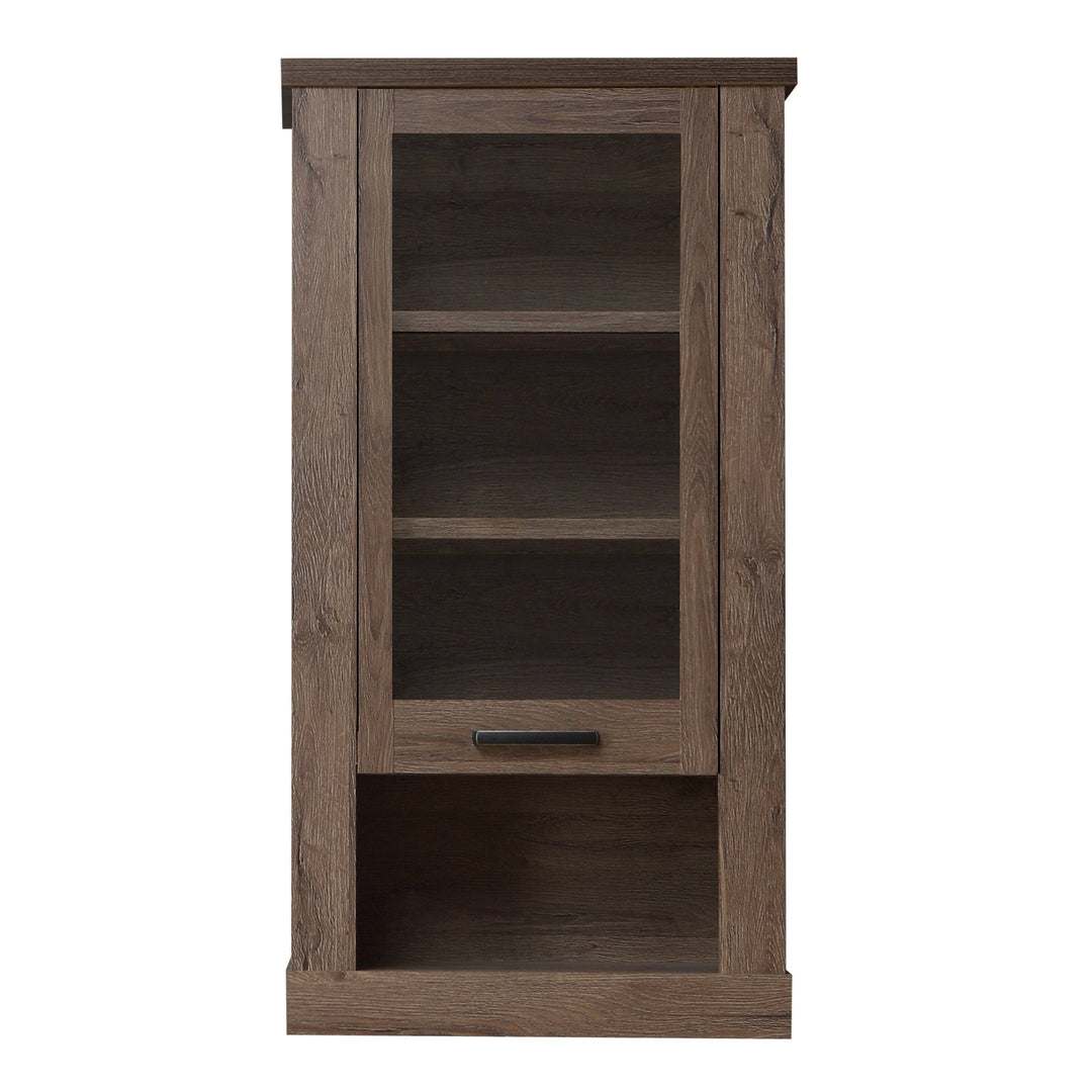 Corona Wall Display cabinet in Tabak Oak - TidySpaces