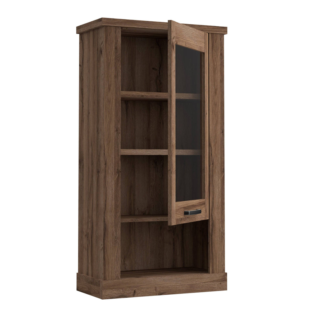 Corona Wall Display cabinet in Tabak Oak - TidySpaces