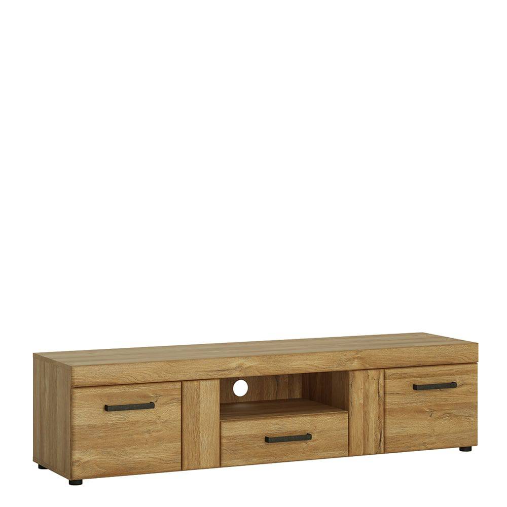 Cortina 2 door 1 drawer wide TV cabinet in Grandson Oak - TidySpaces