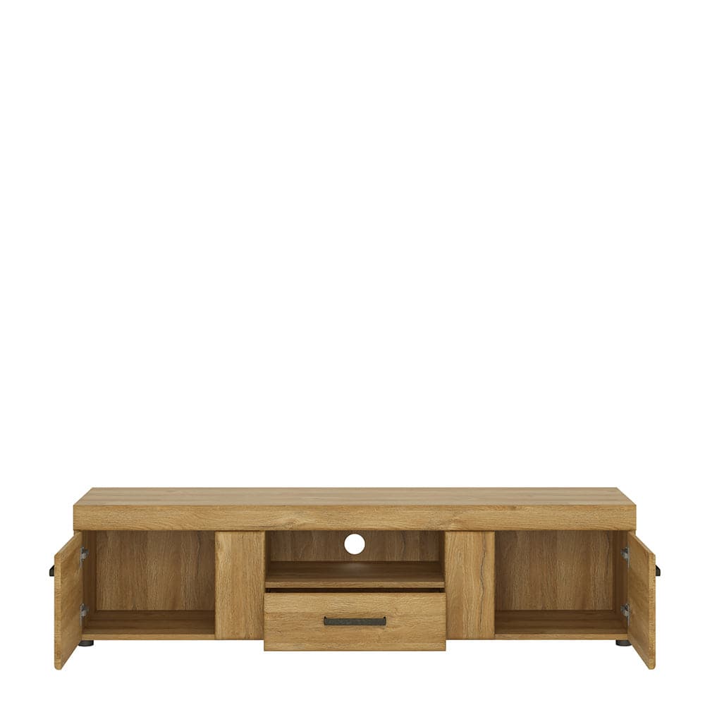 Cortina 2 door 1 drawer wide TV cabinet in Grandson Oak - TidySpaces