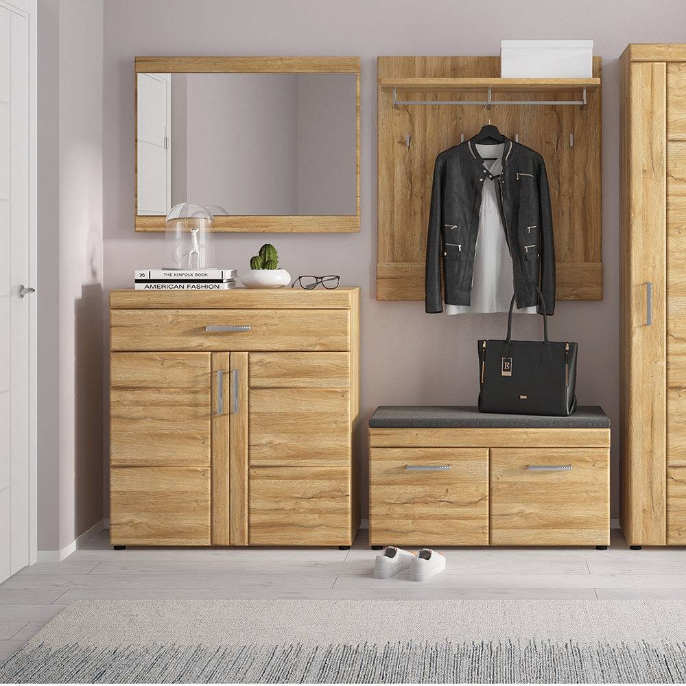 Cortina 2 door shoe cabinet in Grandson Oak - TidySpaces