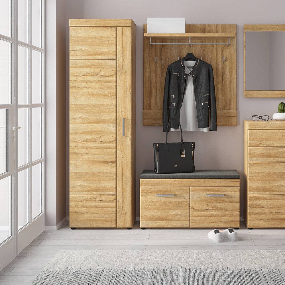 Cortina Tall cupboard (LH) in Grandson Oak - TidySpaces