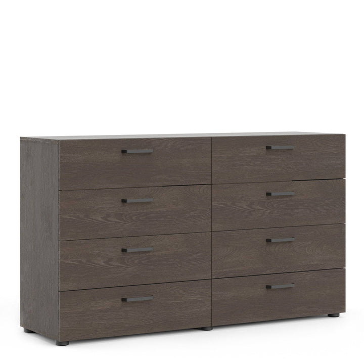 Dallas Double dresser 8 drawers Rovere Gessato Dark Oak - TidySpaces