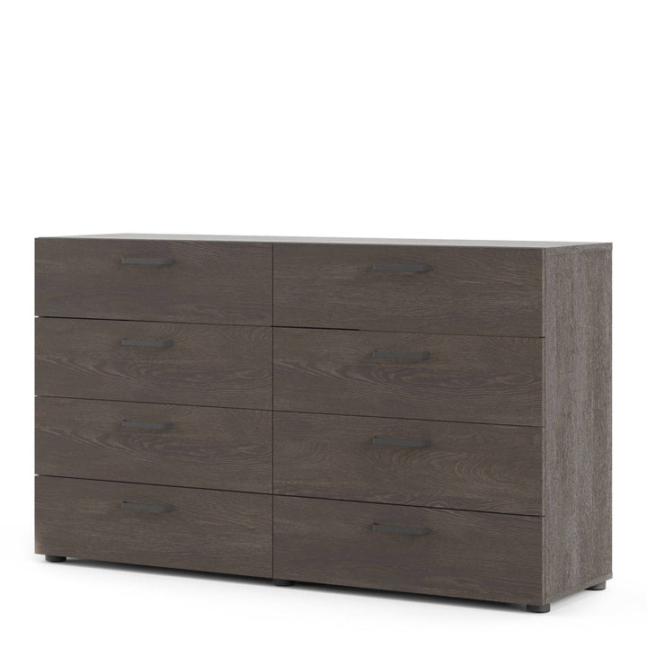 Dallas Double dresser 8 drawers Rovere Gessato Dark Oak - TidySpaces