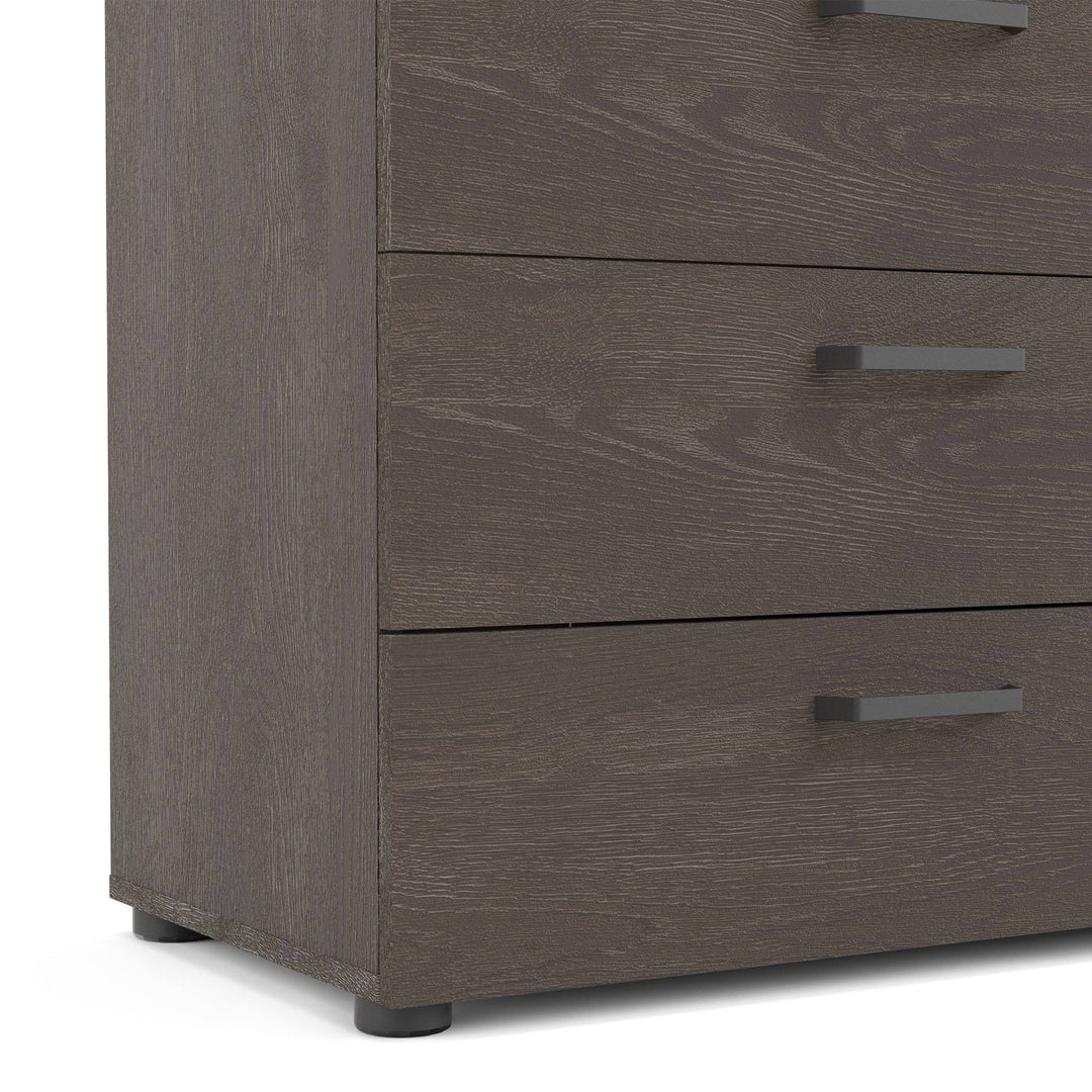 Dallas Double dresser 8 drawers Rovere Gessato Dark Oak - TidySpaces