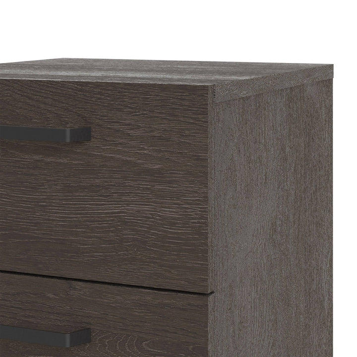 Dallas Nightstand 2 drawers Rovere Gessato Dark Oak - TidySpaces