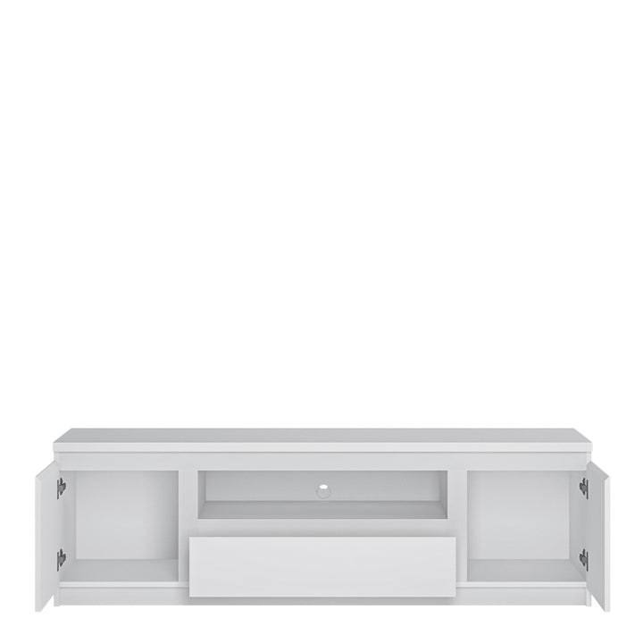 Fribo 2 door 1 drawer 166 cm wide TV cabinet in White - TidySpaces