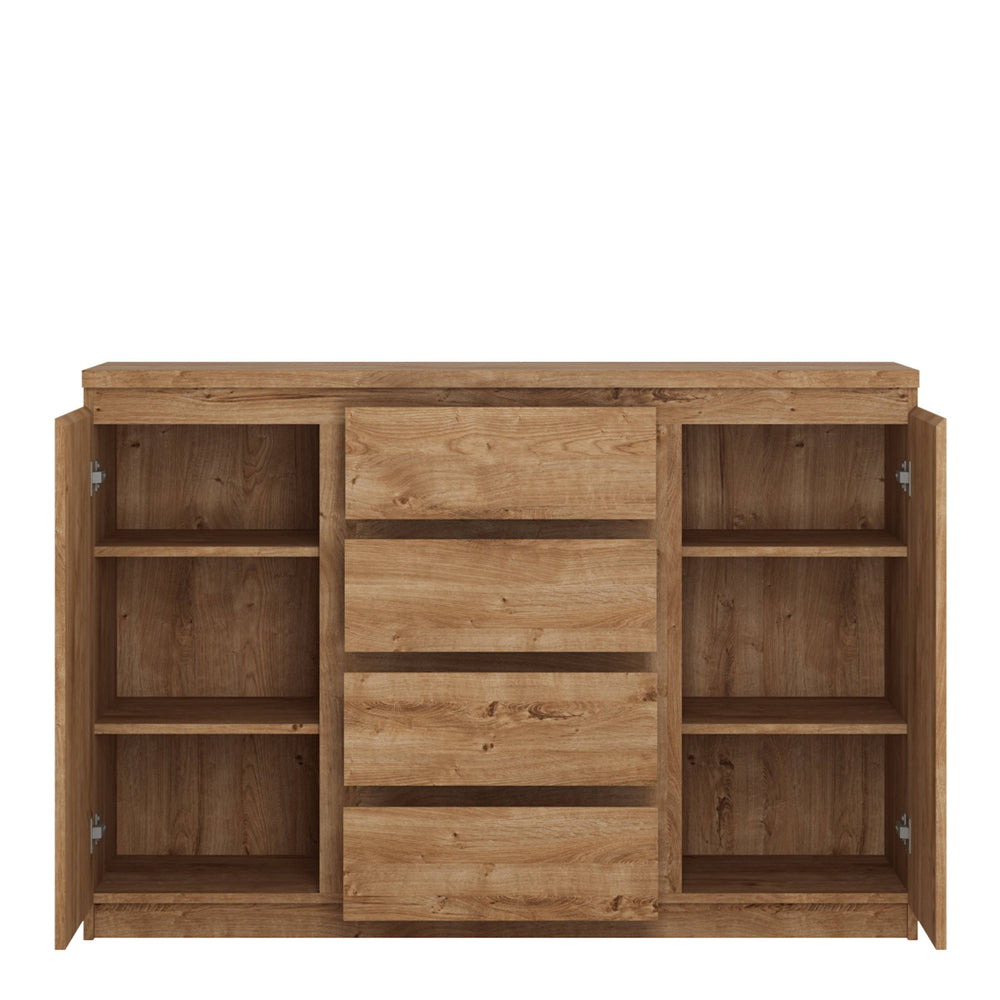 Fribo 2 door 4 drawer  sideboard in Oak - TidySpaces