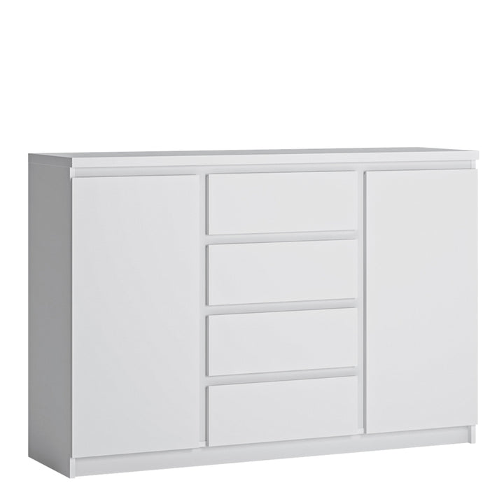 Fribo 2 door 4 drawer sideboard in White - TidySpaces